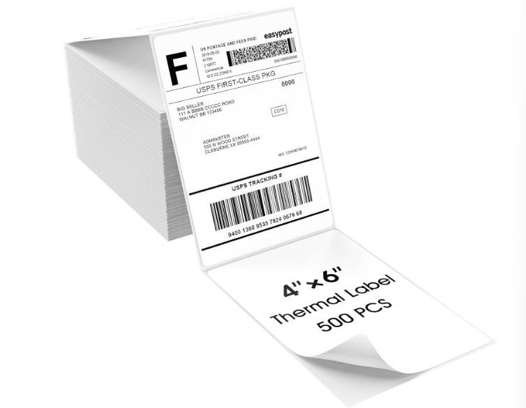 500 4×6 thermal labels Labels/Stack for MUNBYN Rollo Zebra – 500 Labels US