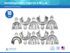 Dental Impression Trays XS, S,M, L, XL 10 pcs ARTMAN