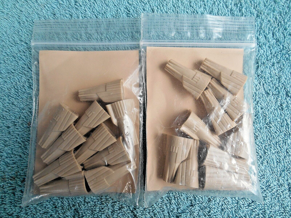 LOT OF 2 Ten Packs 3M #412 TAN WIRE CONNECTORS TWIST ON CONICAL CONNECTORS