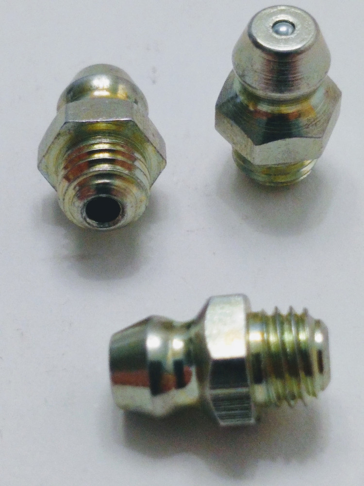1/4″-28 Straight Grease Zerk Nipple Fitting 25pcs Taper Thread (1641)