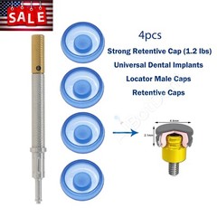 US Dental Hiossen ET I/II Mini Implant Abutment Set 1-6mm, PEEK Caps 1-5PCS Kit