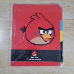 Angry Birds 5 Tab Binder Dividers Mead 11.5×9.5 2012 Red Green Yellow Blue Black