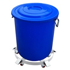 55 Gallon Drum Dolly Stands Q235 Steel Barrel Dolly Carts With 5 Wheels