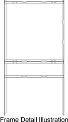 Real Estate Yard Sign Metal Frame, 24 x 24 Slide-In (1) Rider, Black (Pack of 1)