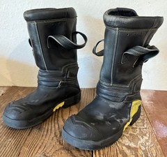 PAIR HAIX FIRE HERO MENS SIZE 7.5 FIREFIGHTING BOOTS LEATHER