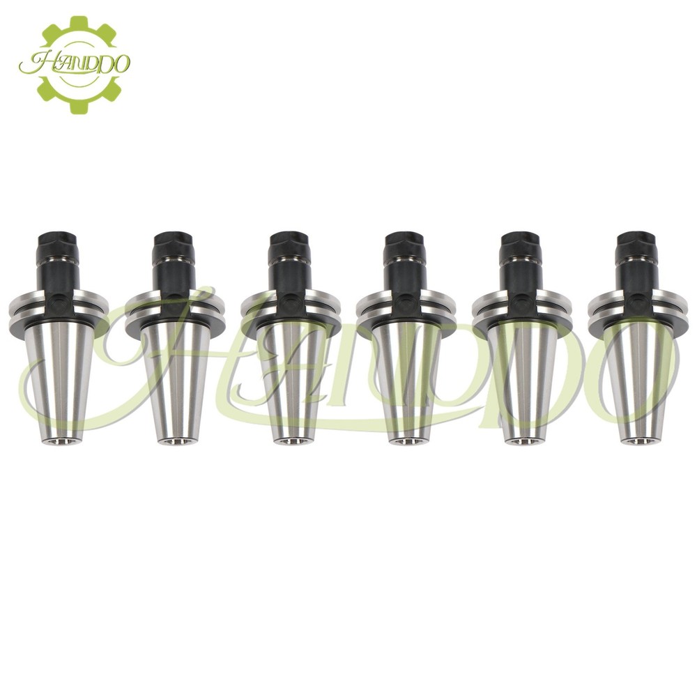 6 Chucks Tool Holder Set W. 2.76″ Long Gage Length CAT40-ER16 Collet Chucks