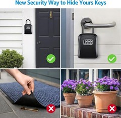Key Storage Lock Real Estate Lock Box Realtor Guard Combination Over knob US