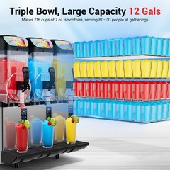 3x15L Tank Commercial Slushy Machine Smoothie Frozen Drink Maker Multi-mode