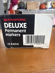 2 New Vintage Sanford Deluxe Permanent Markers No 10001 Heavy Duty Chisel Tip US