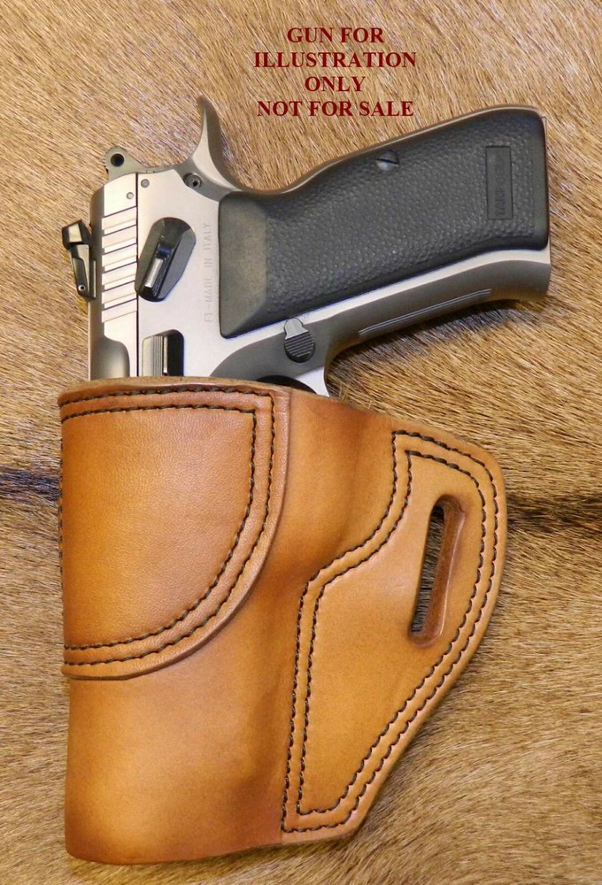 Gary C’s OWB Avenger LEFT HAND Leather HOLSTER EAA Witness FS Steel WITH RAIL