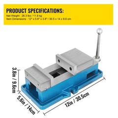4 Inch Vise Clamp Vice CNC Vise Lockdown Vise CNC 19KN Drilling Bench Vise