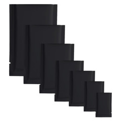 Bulk QTY Size Double-Sided Matte Black Mylar Open Top Storage Food-Safe Bags