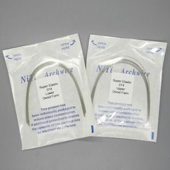 100 Pcs Dental Orthodontic Round Arch Wire Super Elastic NITI Ovoid/Natural U/L