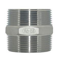 2-1/2″ in Pipe Fitting Hex Nipple NPT 304 Stainless Steel Male to Male connector