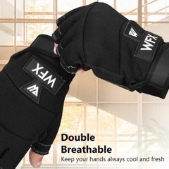 Tough Fingerless Performance Gloves Protection Work Gloves Padded Palm Halffinge