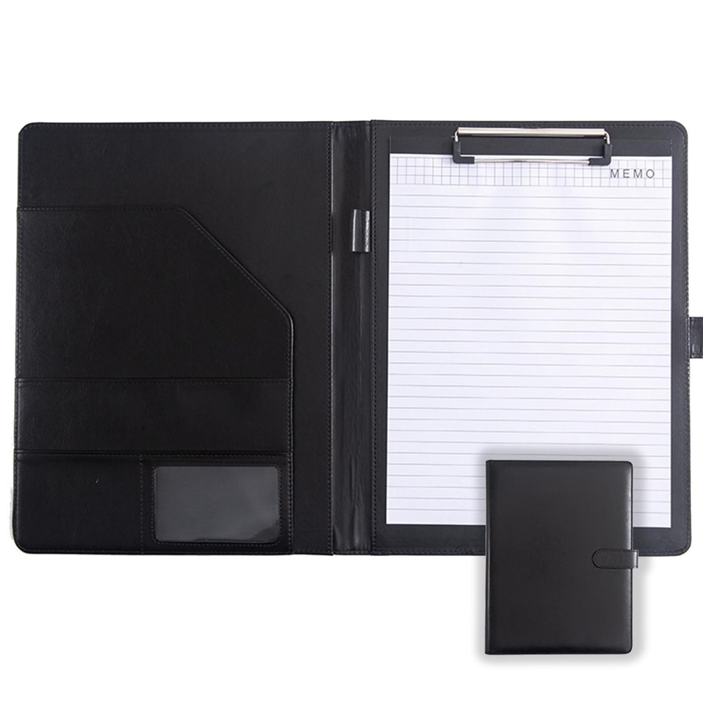 Faux Leather Portfolio with Clipboard – A4/Letter Size Legal Pad Holder, Resu…