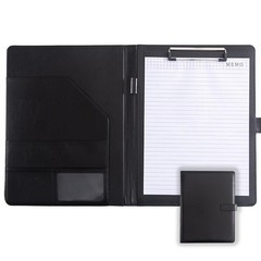 Faux Leather Portfolio with Clipboard – A4/Letter Size Legal Pad Holder, Resu…