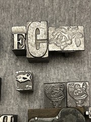Letterpress Printing Block Mixed Lot Letters, Numbers, Symbols, BB & S Chicago