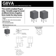 4 PCS G8VA-1A4T-R01 20A 12VDC 4Pins Automotive Relay SPST Replacement Part