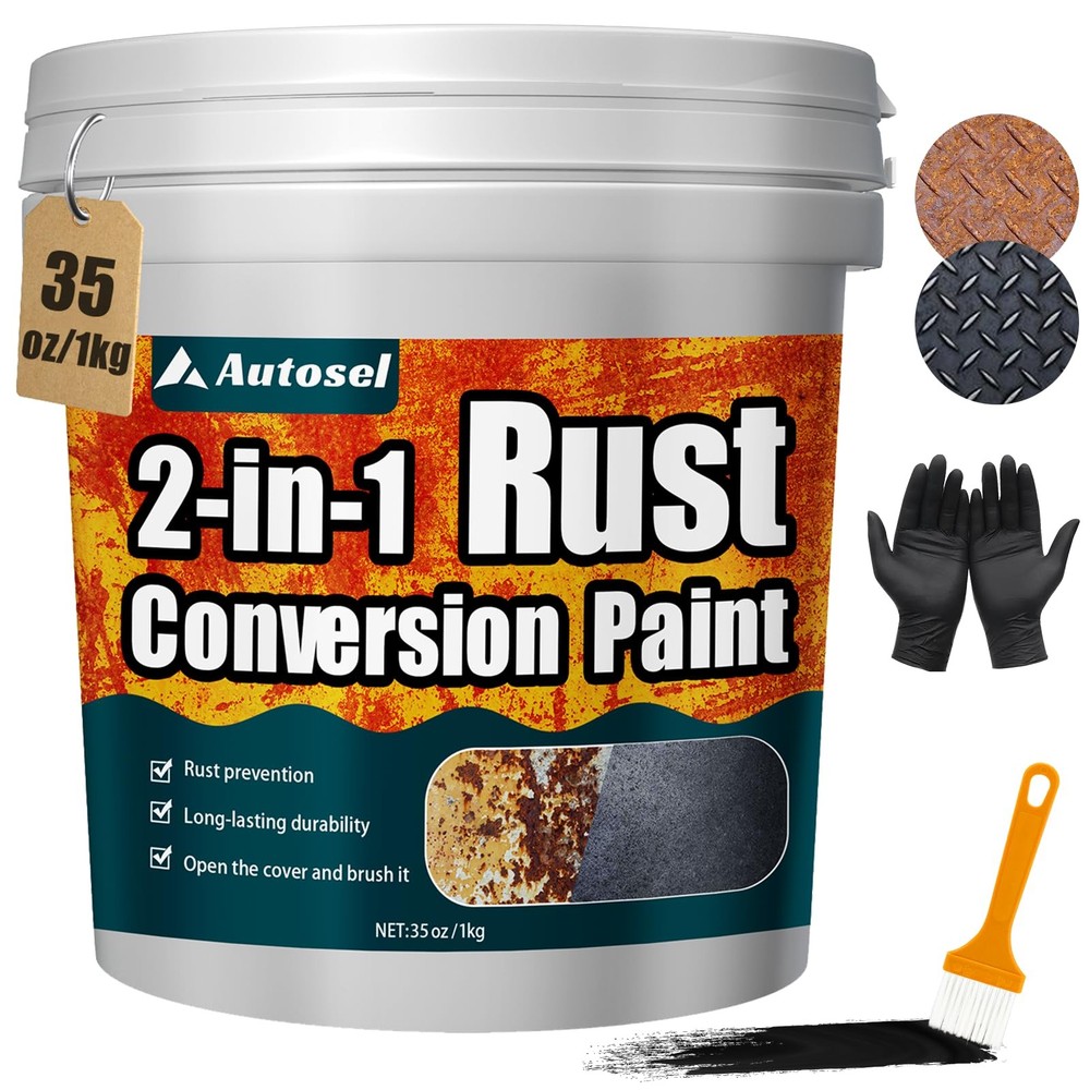 Rust Converter & Metal Primer 35 oz Heat-Resistant Anti Rust Coating – Stops