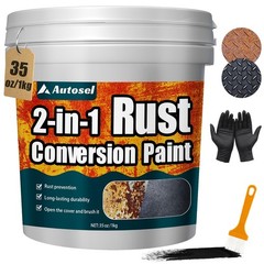 Rust Converter & Metal Primer 35 oz Heat-Resistant Anti Rust Coating – Stops