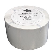 3.25″ x 7″ x 300 Labels, White Gloss BOPP Roll Inkjet Labels, 3″ Core, Blank
