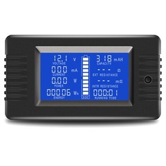 200A Shunt DC Battery Monitor Meter LCD Display 0-200V Volt Amp for Car RV Solar