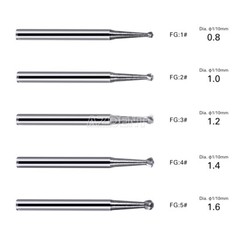 Dental Round Tungsten Carbide Tungsten Steel Burs F High Speed Handpiece AZDENT