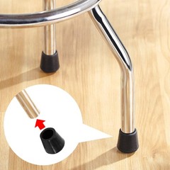 bociloy 16Pcs 7/8 Inch Round Chair Leg Caps, Flexible Rubber Inch, Black