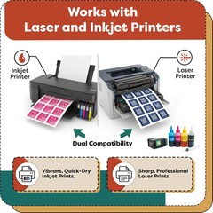 Shipping Labels, Address Labels for Laser Inkjet Printers, 1.75×0.5 Inches Print