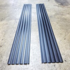 Rigid PVC Plastic 48″ W x 6″ H Linking Slatwall Panel Sheets BLACK – BRAND NEW!