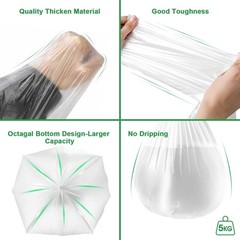 WAIKAS 30 Ggallon Trash Bags, Pack of 10 Large Trash Bags Garbage Bag, 76×93….