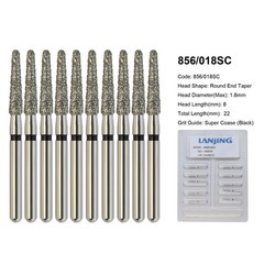 Dental Diamond Burs Zirconia Cutting Football Round End Taper Pear Barrel FG 856