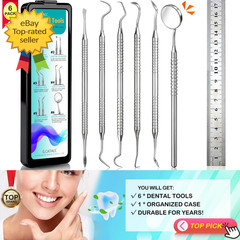 Dental Tools, Dental Pick for Teeth Cleaning, Stainless Steel Hygiene Kit