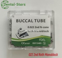 Dental Ortho Buccal Tubes 1st 2nd Molar Roth MBT Monoblock Bondable Mesh Base