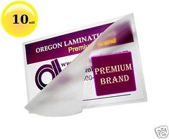 1000 Hot 10 Mil Business Card Laminating Pouches 2-1/4 x 3-3/4 Clear
