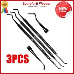 New Dental Spatula & Plugger Composite Filling Instruments Mate Black Coated X3