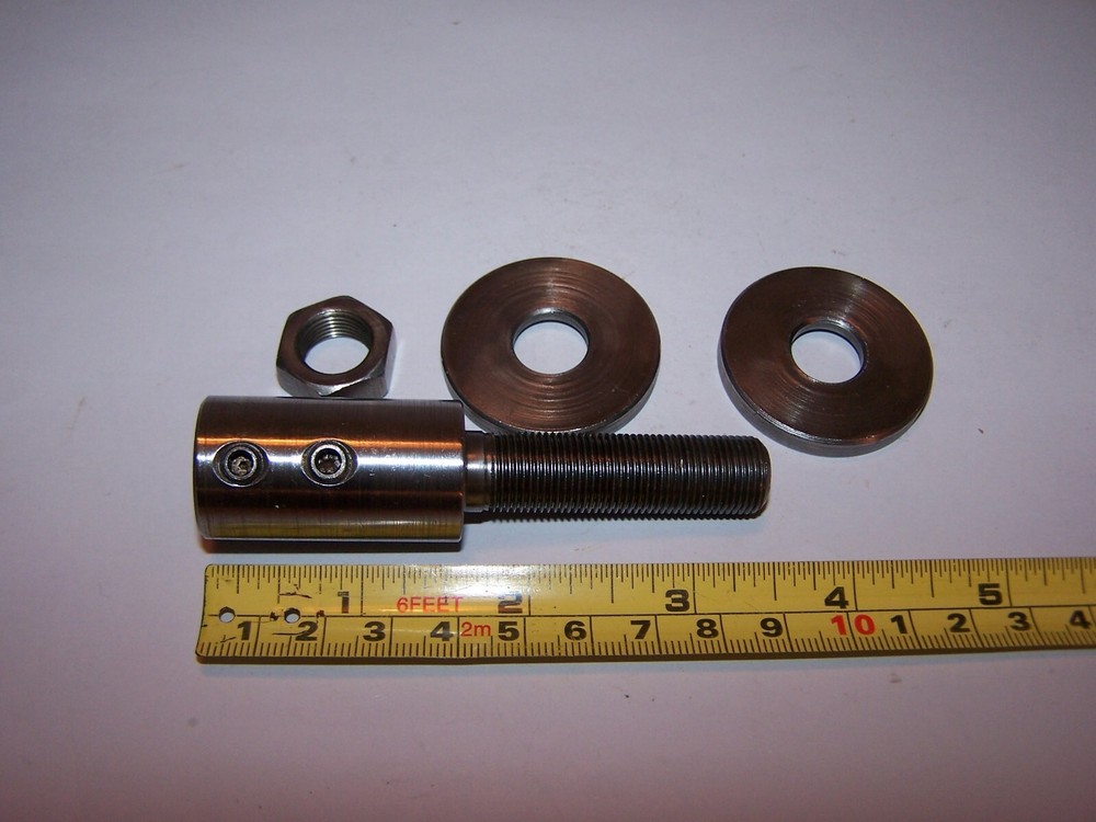 Motor Arbor 3 1/2” Length, 1 7/8″ Treads, 1/2″x 20TPI Threads, Adapter, #P453