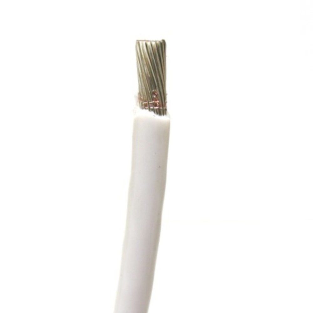 M22759/11-18-9 18AWG Silver Coated Copper PTFE Insulated Wire, White, 482ft