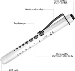 Revolutionary 200 Lumen LED Penlight Set with Ruler for Medical Professionals