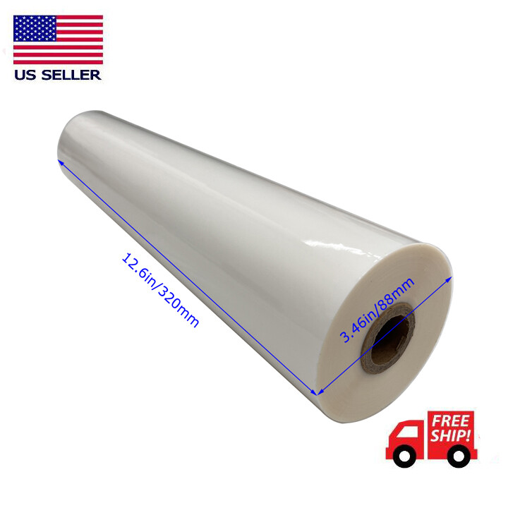 12.5″x656′ 1Roll Bopp Glossy Thermal Laminating Film 0.32 x 200M Film 219YD NEW