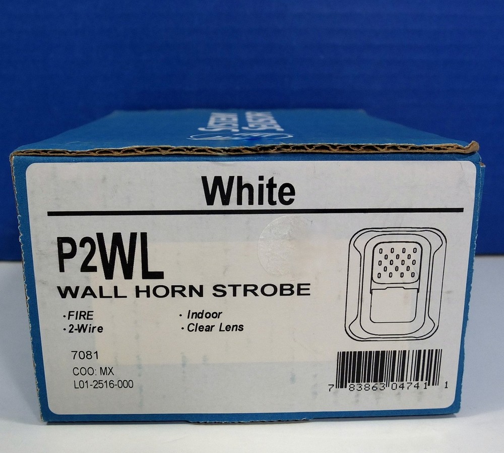 System Sensor P2WL Wall Horn Strobe Indoor 2-Wire White