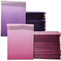 Pink and Purple Gradient Slide 6×10 inch Colored Poly Bubble Mailers Combo, Uniq