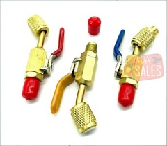 3 Brass Shut Valve For AC Charging Hoses HVAC 1/4″ AC Refrigerant