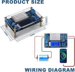 DC Buck Converter 5.3V-32V to 1.2V-32V – 12A Adjustable Power Supply with LCD