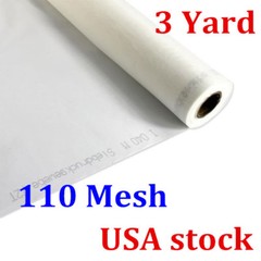 USA!! 3 Yards Silk Screen Printing Fabric 110 Mesh 43T / 110 – 108″ L Hot Sale