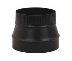 7 Inch to 6 Inch Black 24 Gauge Stove Pipe Reducer Durable Hose Pipe Fitting