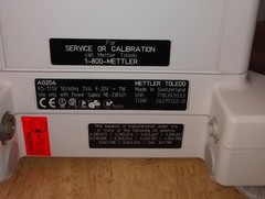Mettler Toledo AG204 Analytical Scale Balance 210g * See Description