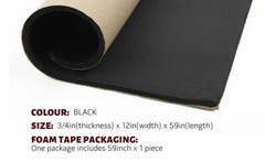 2Roll 59″x12″ Self-Adhesive Sound Insulation Acoustic Foam, Sound Proof Padding
