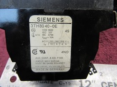 (4) Siemens 3TH80 40-0E Control Relay Contactor